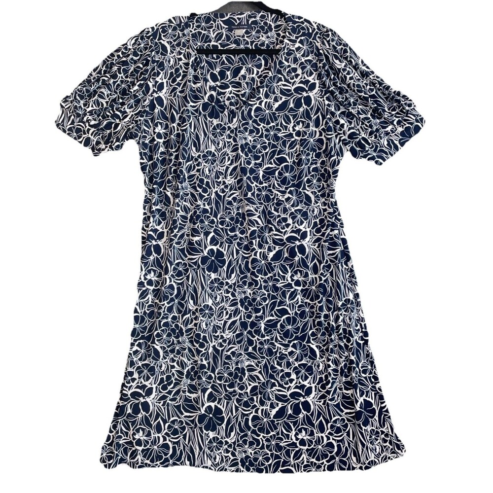 Tommy Hilfiger Shift Dress Floral V-Neck Puff Half Sleeve Above Knee Womens 16